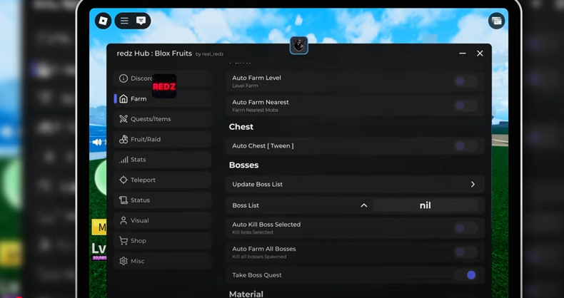 Redz Hub Settings